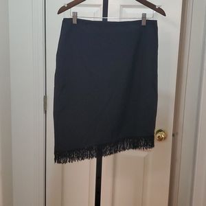 Black fringe skirt